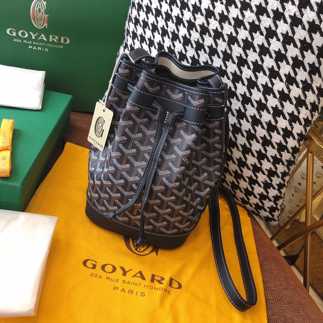 고야드 쁘띠플로 버킷백 블랙