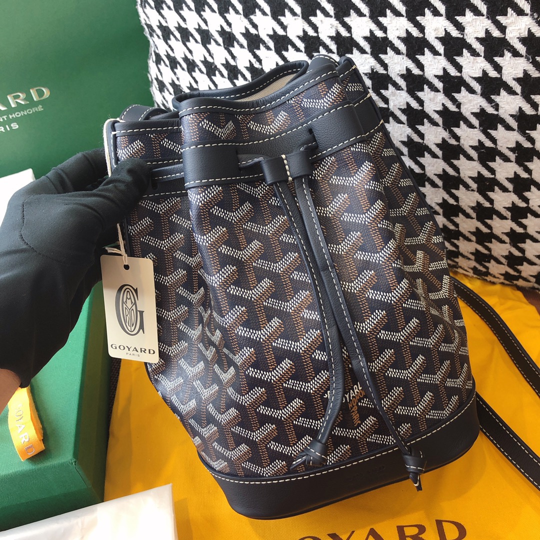 고야드 쁘띠플로 버킷백 블랙