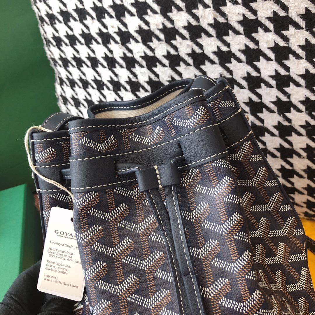 고야드 쁘띠플로 버킷백 블랙