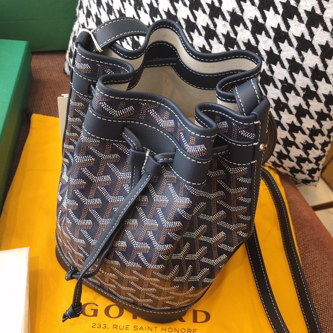 고야드 쁘띠플로 버킷백 블랙