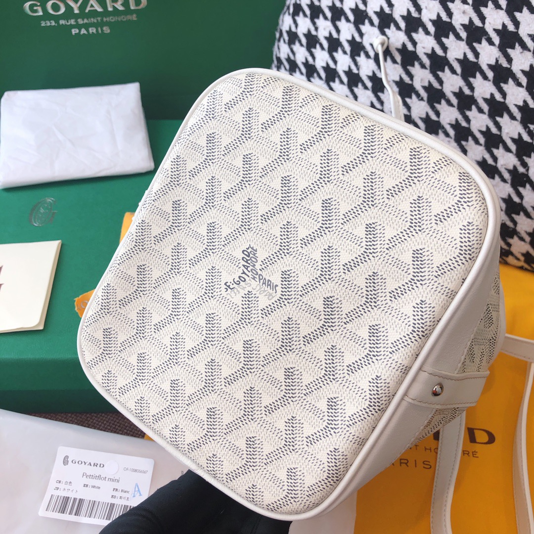 고야드 쁘띠플로 버킷백 화이트