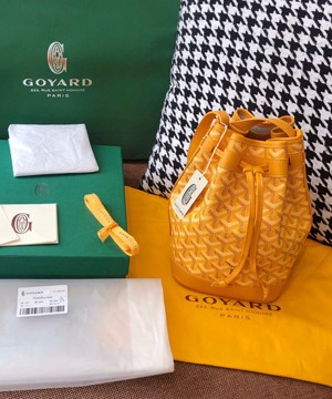 고야드 쁘띠플로 버킷백 옐로우