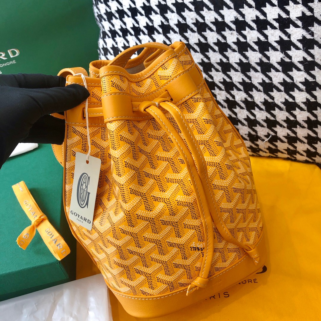 고야드 쁘띠플로 버킷백 옐로우