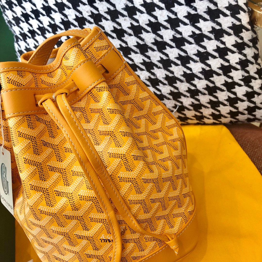 고야드 쁘띠플로 버킷백 옐로우