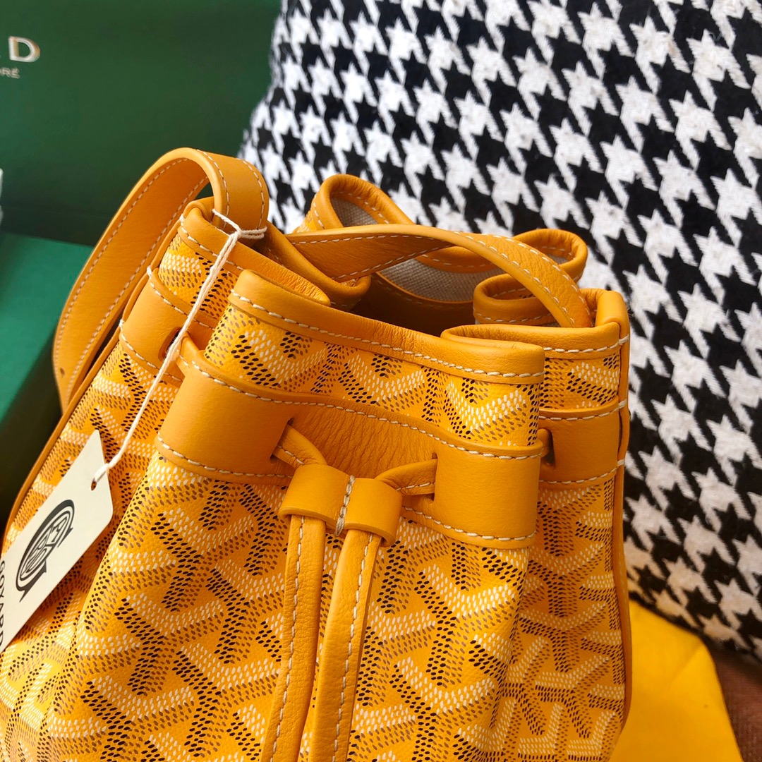 고야드 쁘띠플로 버킷백 옐로우