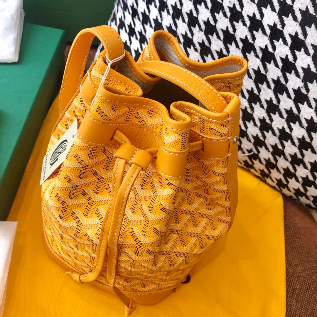 고야드 쁘띠플로 버킷백 옐로우