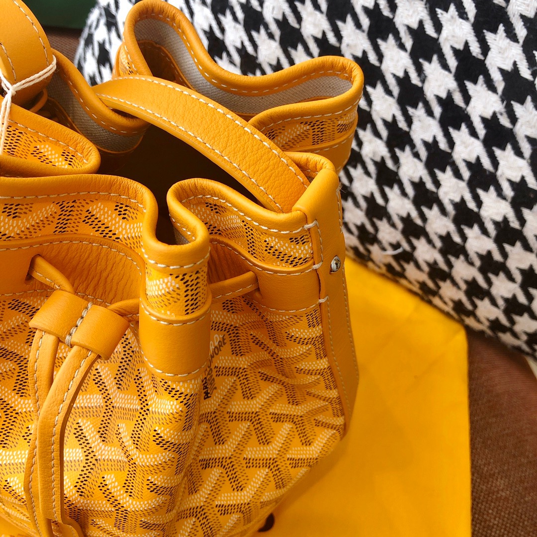 고야드 쁘띠플로 버킷백 옐로우