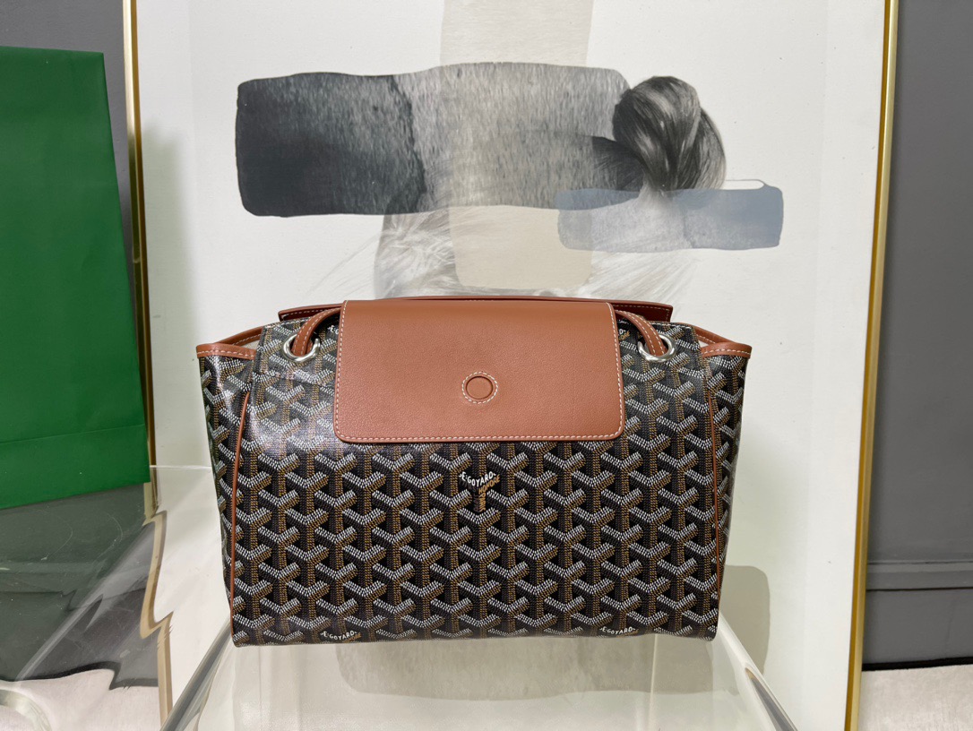 고야드 루에뜨 플랩 숄더백 블랙 탄