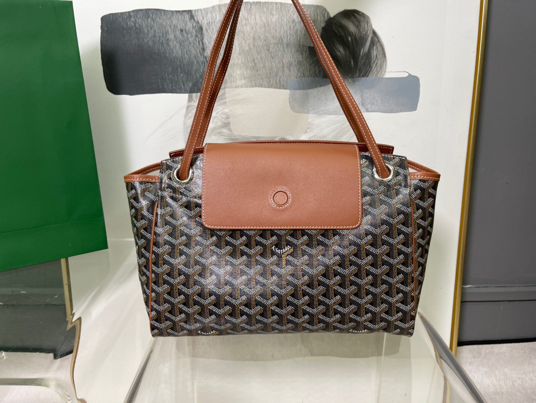 고야드 루에뜨 플랩 숄더백 블랙 탄