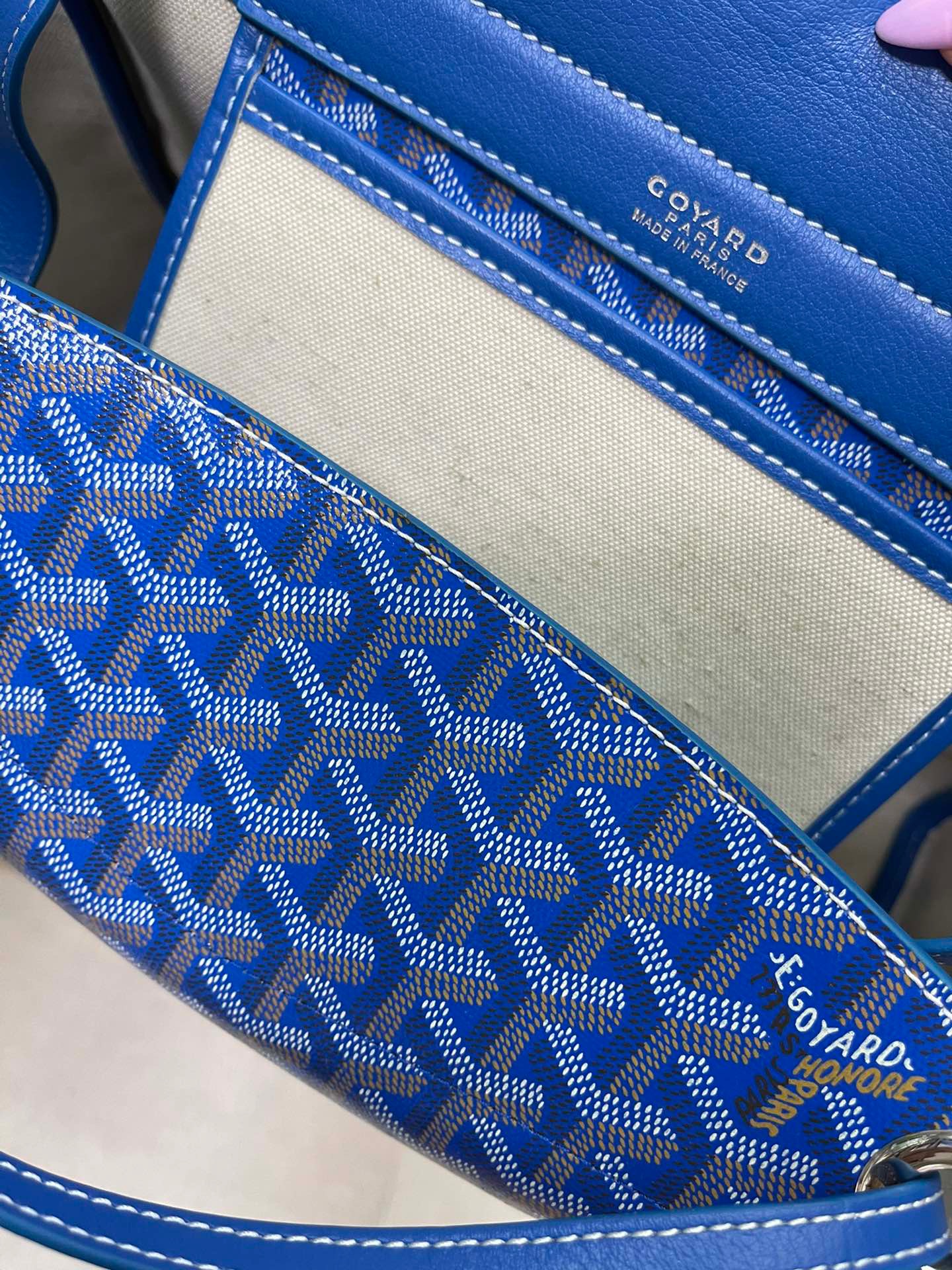 고야드 루에뜨 플랩 숄더백 스카이 블루