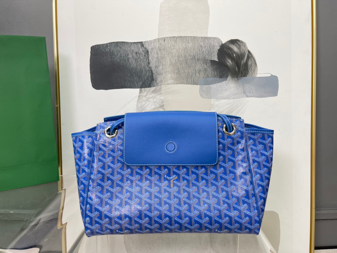 고야드 루에뜨 플랩 숄더백 스카이 블루