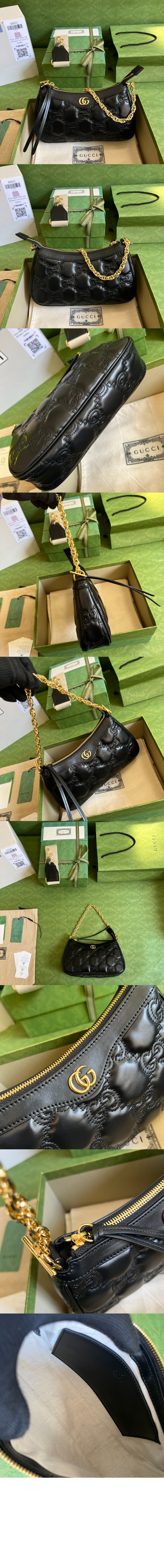 구찌 GG 마틀라세 레더 핸드백 735049