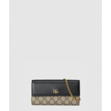 구찌 GG 마몽 체인 달린 바이컬러 지갑 546585