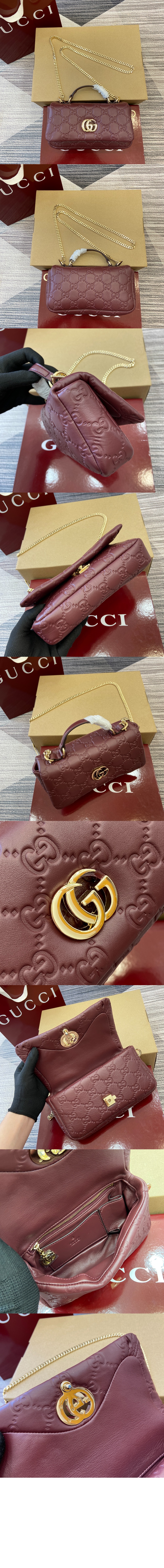 구찌 GG 밀라노 미니 탑 핸들백 806017