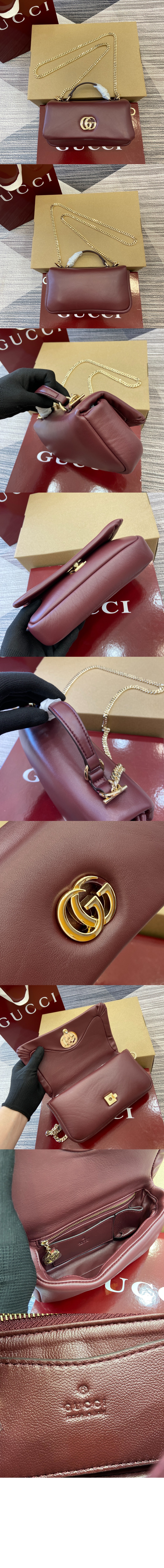 구찌 GG 밀라노 미니 탑 핸들백 806017