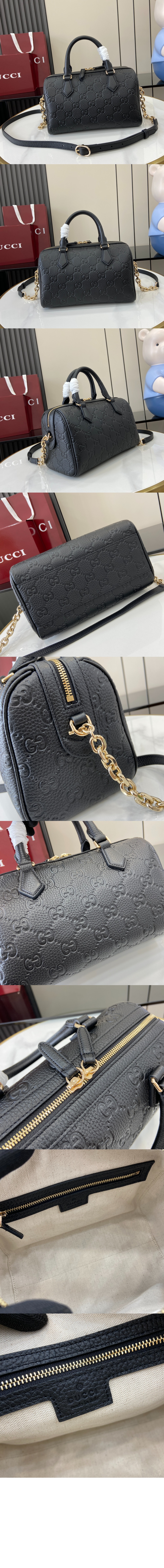 구찌 GG 엠블럼 스몰 탑 핸들백 815255