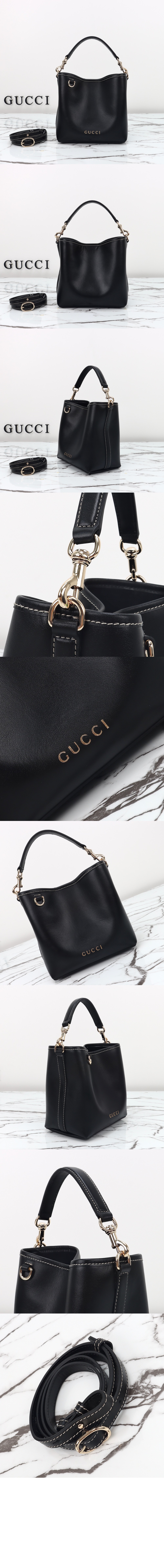 구찌 GG 엠블럼 미니 버킷백 815118