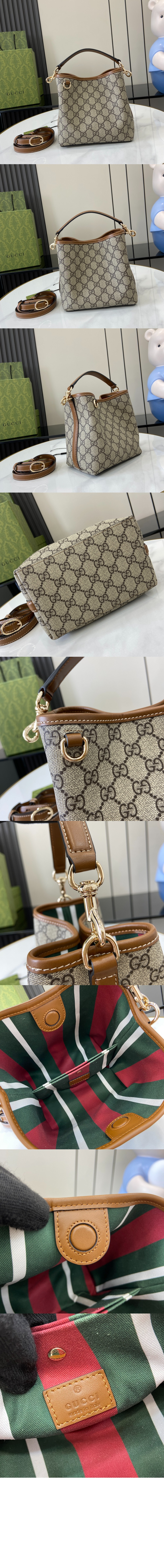 구찌 GG 엠블럼 미니 버킷백 815118