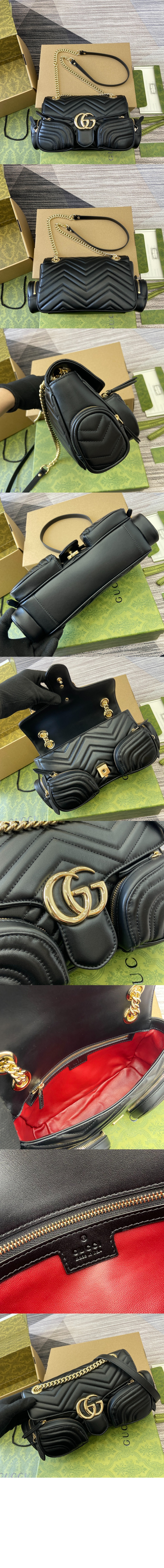 구찌 GG 마몽 스몰 멀티 포켓백 795228