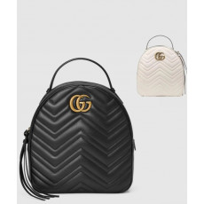 구찌 GG 마몽 마틀라세 레더 백팩 476671