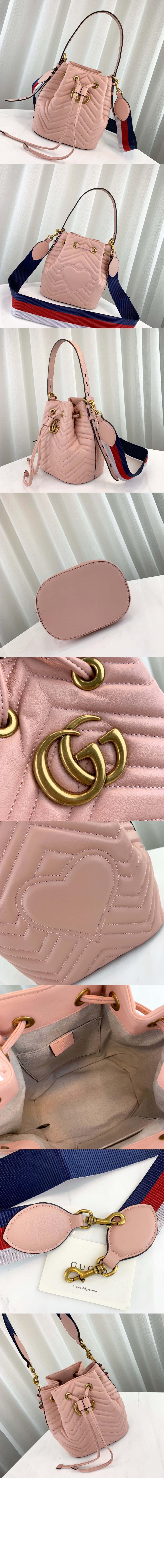 구찌 GG 마몽 마틀라세 버킷백 476674