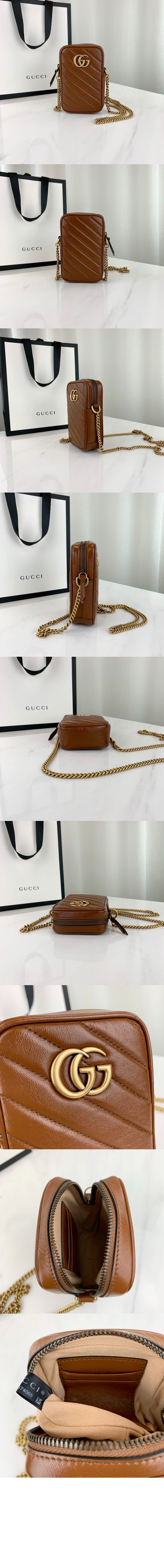 구찌 GG 마몽 마틀라세 미니백 598597