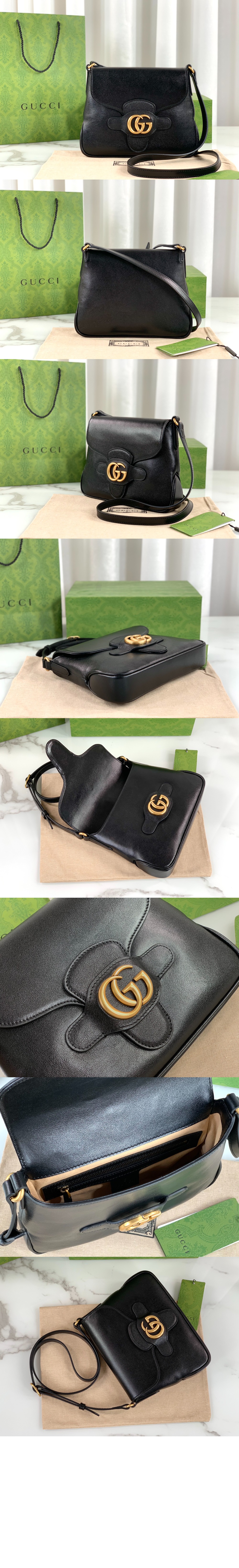 구찌 GG 레더 스몰 메신저 숄더백 648934