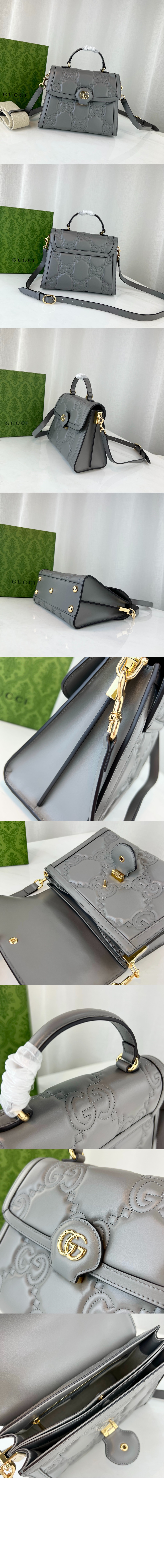 구찌 GG 마틀라세 레더 핸드백 736877