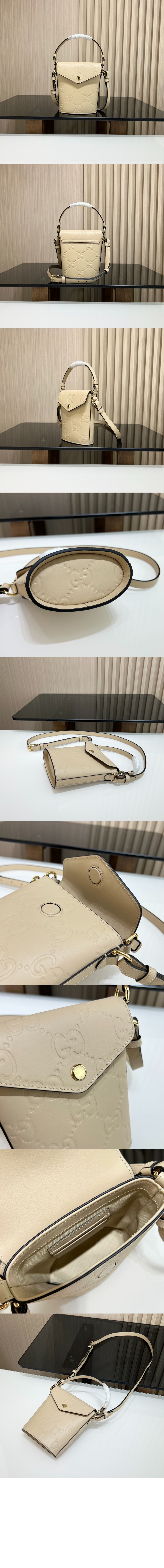 구찌 GG 엠보싱 버킷백 772795