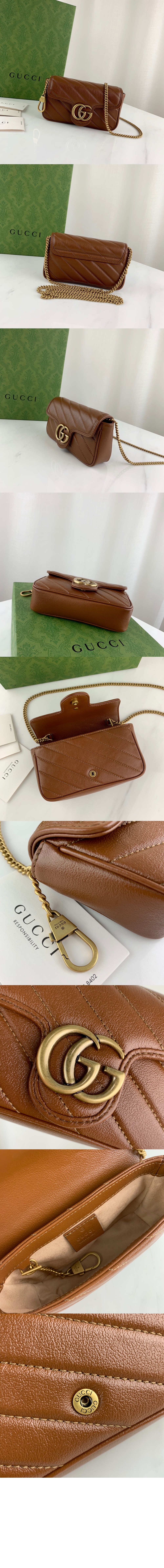 구찌 GG 마몽 마틀라세 수퍼 미니백 476433