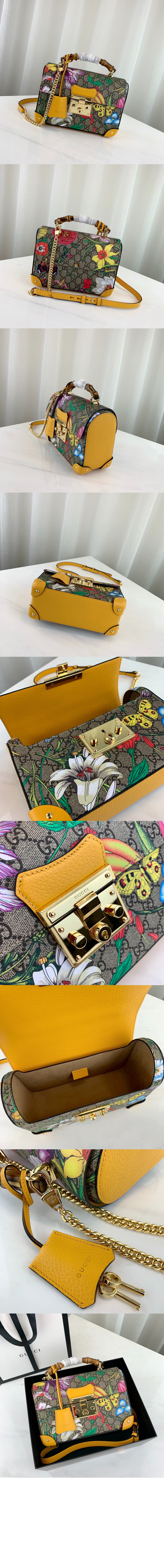 패드락 GG 스몰 뱀부 토트백 603221