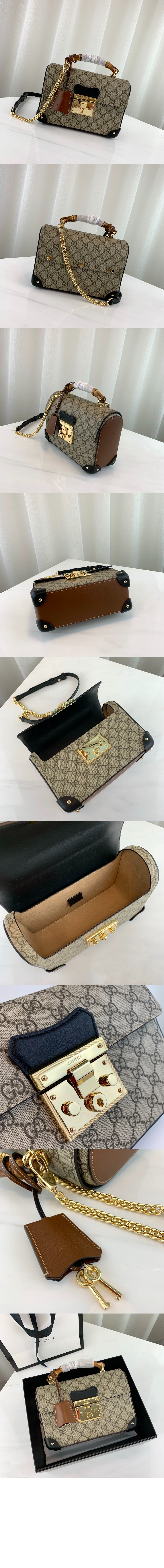 패드락 GG 스몰 뱀부 토트백 603221