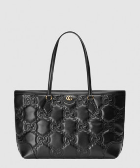 구찌 GG 마틀라세 레더 미디엄 토트백 631685