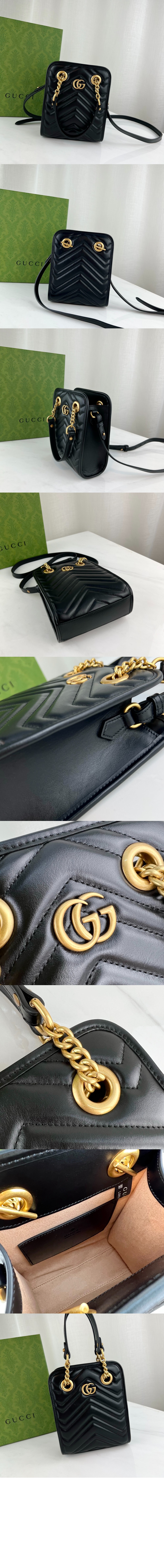 구찌 GG 마몽 마틀라세 미니백 696123