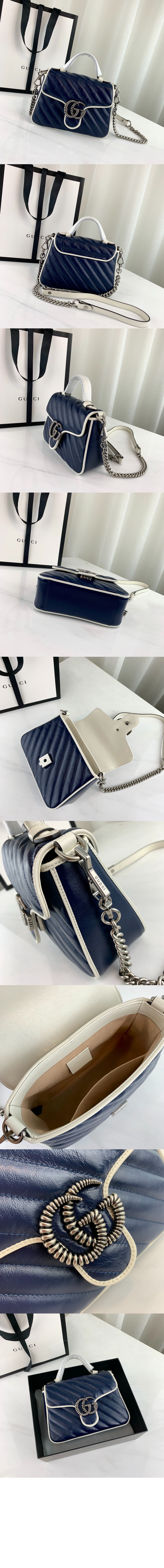 구찌 GG 마몽 미니 탑핸들백 583571