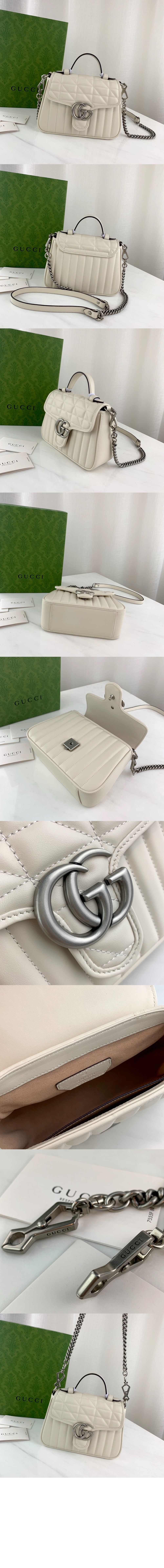 구찌 GG 마몽 미니 탑핸들백 583571