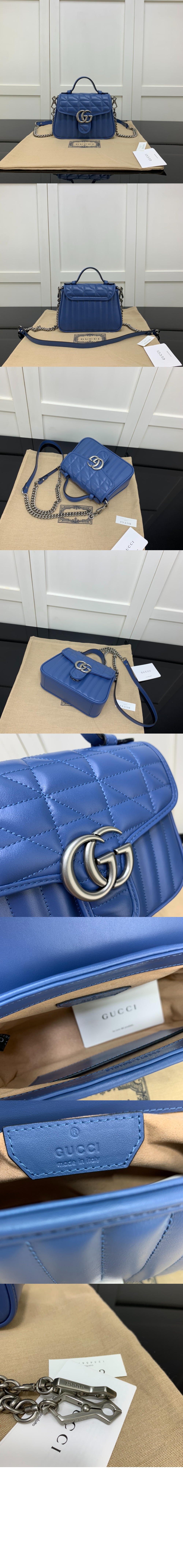 구찌 GG 마몽 미니 탑핸들백 583571