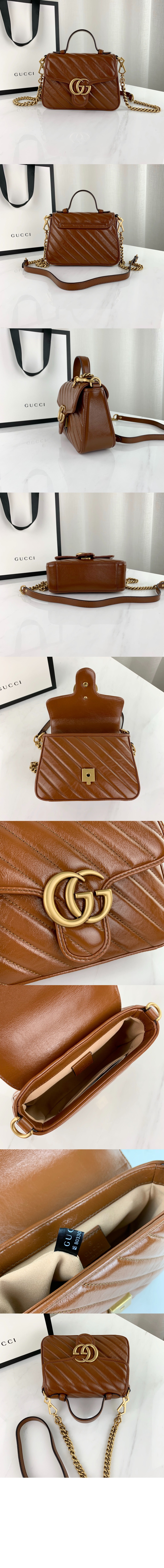 구찌 GG 마몽 미니 탑핸들백 583571