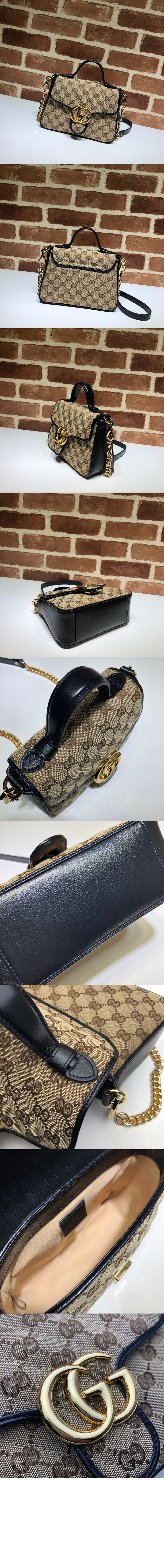 구찌 GG 마몽 미니 탑핸들백 583571