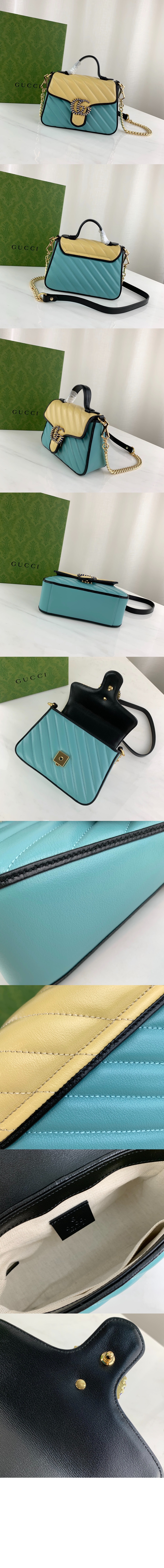 구찌 GG 마몽 미니 탑핸들백 583571