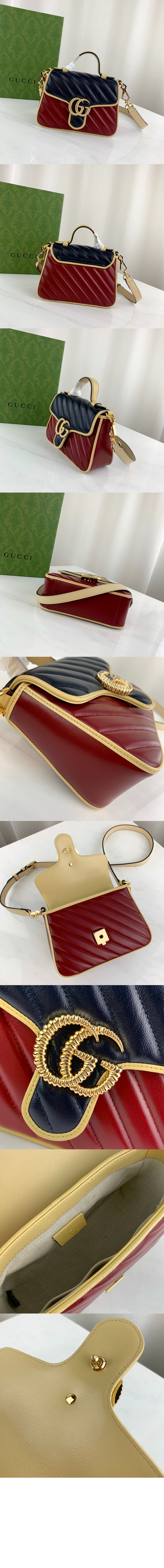 구찌 GG 마몽 미니 탑핸들백 583571