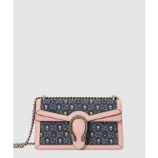 GG 플라워 자수 스몰 숄더백 499623