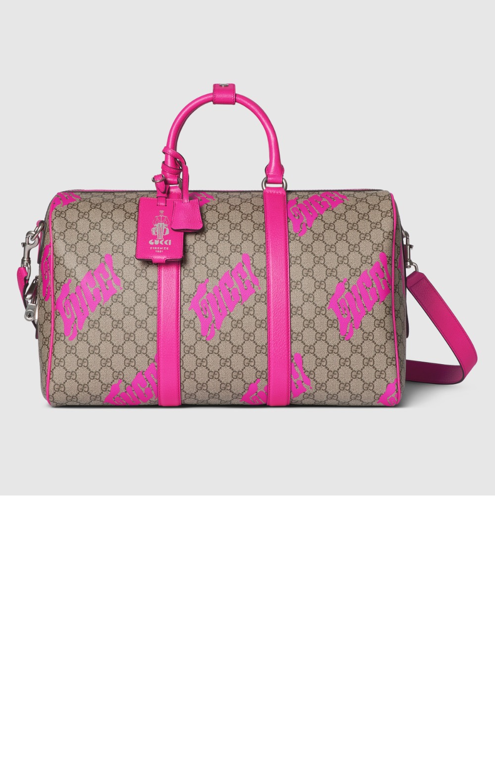 프린트 디테일 미디엄 더플백 834962