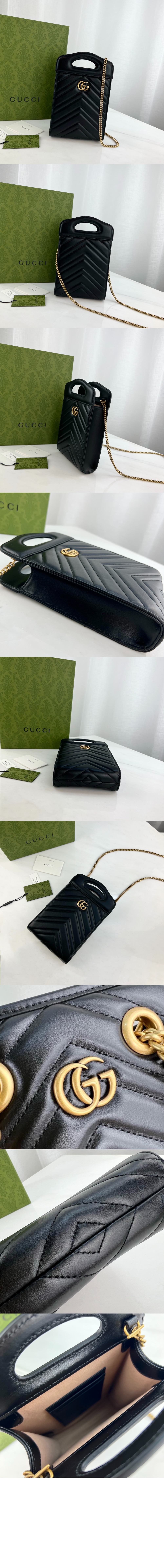 구찌 GG 마몽 탑 핸들 미니백 699756