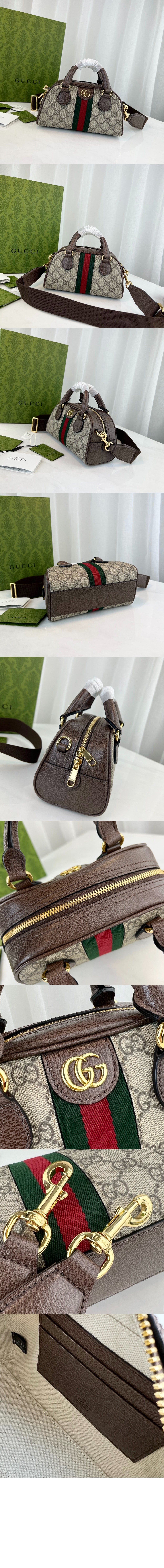 구찌 오피디아 GG 미니 탑 핸들백 724606