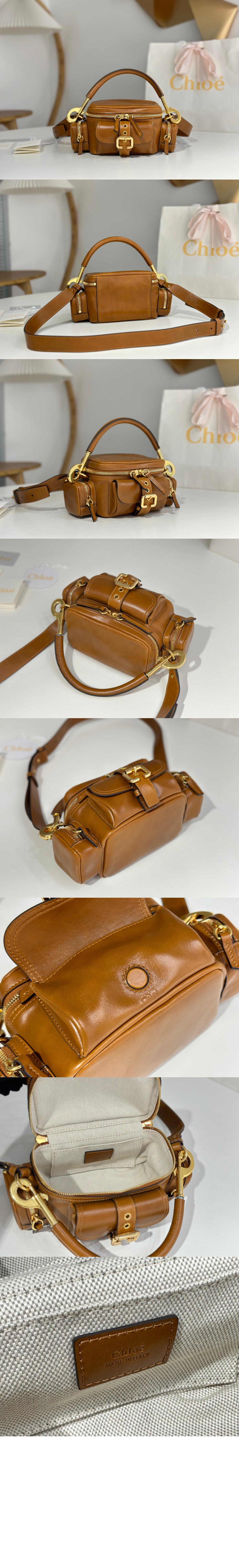 끌로에 작고 부드러운 가죽 카메라 가방 AS534