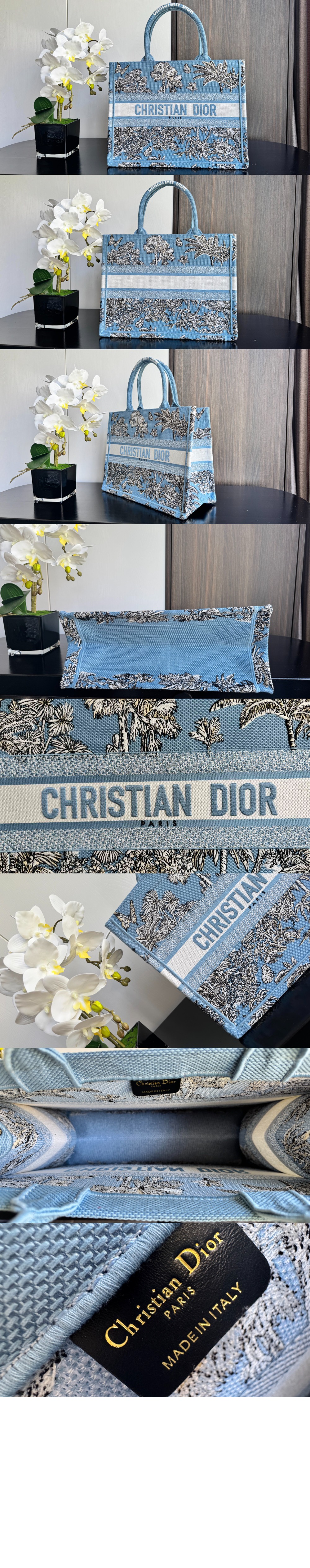 디올 북 토트백 미듐 M1296