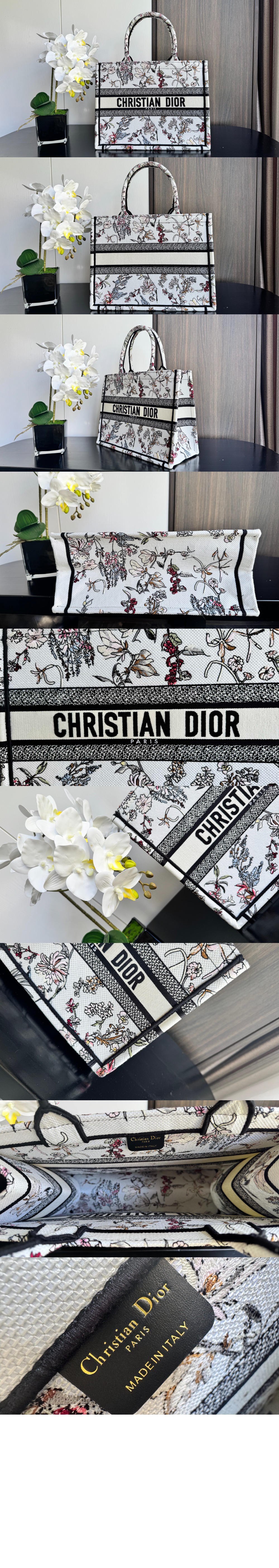 디올 북 토트백 미듐 M1296