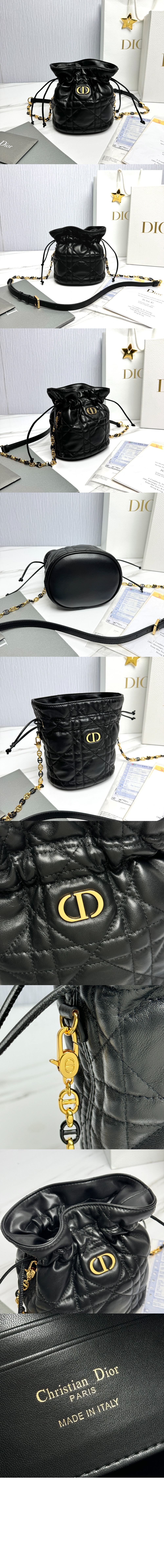 디올 Miss Caro 드로우스트링 미니 버킷백 S5223