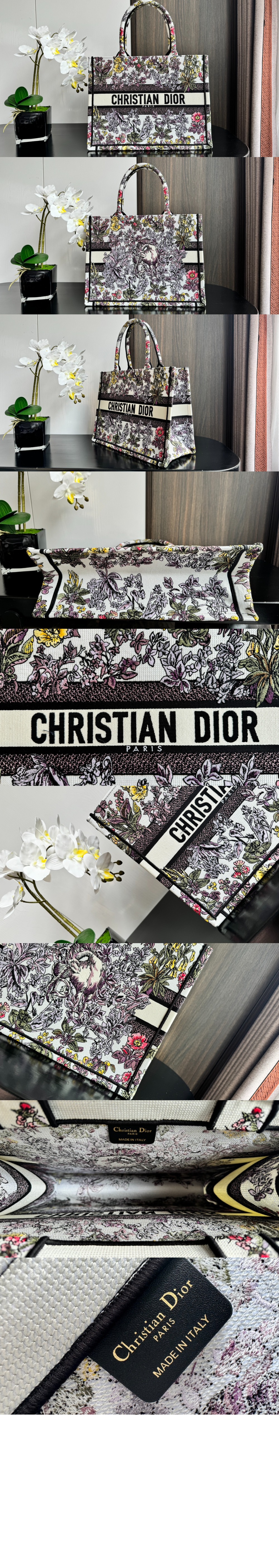 디올 북 토트백 미듐 M1296